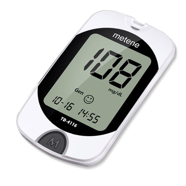 Blood Glucose Meter Kit with Test Strips and Lancets, Diabetes Testing Kit for Blood Ketone and Glucose, Blood Sugar Monitoring System with 1 Meter, 1 Lancing Device, 100 Lancets and 100 Strips